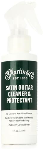 MARTIN SATIN CLEANER Limpiador protector, para la limpieza y el mantenimiento de guitarras con acabado satinado, fabricado con ingredientes de alta calidad, con cera de carnauba (18A0135)