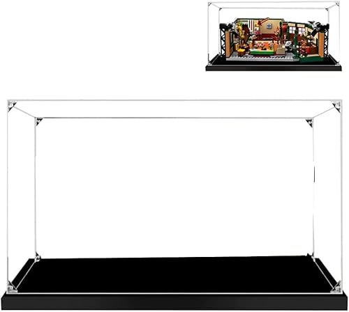 Staubdichte, transparente Acryl-Vitrine,kompatibel mit Lego 21319 Bausatz, Aufbewahrungsbox für Steine,Blöcke,Spielzeug,Modelle,Sammelbox (Central Perk Friends Ideas 21319)(3mm)