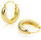 ALEXCRAFT Dick Ohrringe Gold Creolen Breit Klein Damen Vergoldet Chunky Hoops Gold Gift für Frauen Freundin Mädchen Mama