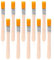 RHZXD 10 Stück Pinsel Klein, 13cm Flachpinsel Klein, Pinselset, Weiß, Nylon, Birkenholz, Holzgriff, Acryl, Malerbedarf