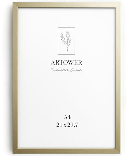 Artower® Marco de Fotos de Madera Clara A4 21x30 cm | Marco con Vidrio Acrílico DIN A4 | Marcos para Grande Cuadro | Decoración para Pared en Salón, Dormitorio, Habitación | Decoración del Hogar