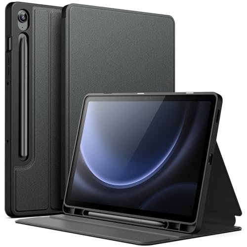 JETech Case for Samsung Galaxy Tab S10 FE / S9 FE 10.9-Inch with S Pen Holder, Slim Folio Stand Protective Tablet Cover, Multi-Angle Viewing (Black)