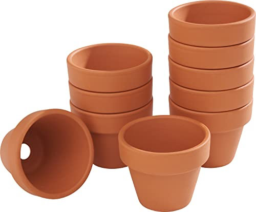 Pot de fleurs VBS pots en terre cuite cache-pots diff. tailles Ø intérieur 4 cm, 10 pc.