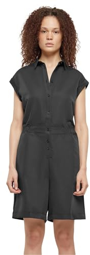 Urban Classics Ladies Turned Over Denim Pants Männer Jumpsuit schwarz S