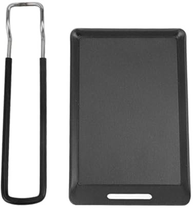 Grill Pan, Portable Griddle Pan Iron Stove Top Camping Pan Mini Square Griddle Pan with Detachable Handle for Outdoor 5.1x3.3x0.1in