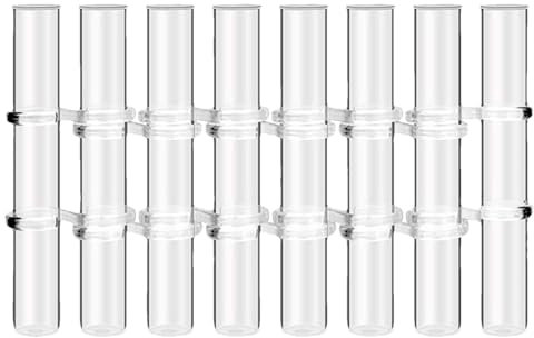 Blumenvase, biegbare Glasvase, Hydrokultur-Blumen-Terrarium, transparenter Blumenhalter, aufklappbare Reagenzglasvase mit Haken, Blumenbehälter, aufklappbarer Vaseneinsatz für Blumen, Heimdekoration