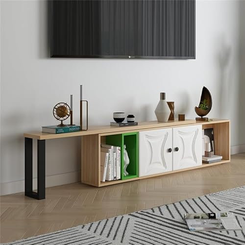 Mueble de TV Sala de estar, mesa de televisión con pantalla, centro multimedia nórdico, dormitorio, mueble de televisión, chimenea, TV, muebles de lujo Para la Sala de estar ( Color : 140x20x40cm )