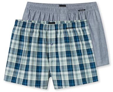 Schiesser Herren 2 Pack Boxershorts Baumwolle Jersey weich Multipack - Jerseyboxer