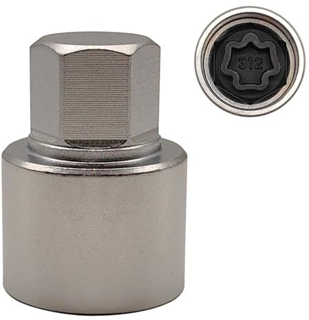 JEUCLEL 312 Wheel Locking Nut Key Compatible with Mercedes Benz Series, Nut Socket Adapter, Anti-Theft Lug Nut Removal Tool, Anti-Theft Screw Remover