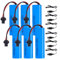 14500 Li-ion Akku 3,7v 800mah, Afenau 6 Stück 3 7v Li-ion Akku 14500 with 6 USB Chargers SM-2P Plug, Wiederaufladbare Akku 3 7 Volt 800mah, 3 7 Volt Akku 14500 für RC-Autos,Buggys, Panzer, Roboter