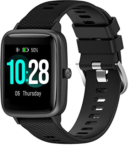 Garmcool 18mm Bracelets Compatible avec Garmin Venu 2S/Venu 3S/Vivoactive 4S/Forerunner 255S Bracelet Noir Sangles Sport Silicone pour Hommes Femmes (Pas de Tracker)