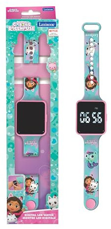 Lexibook, Gabby’s Dollhouse, Digitale Uhr, 12-Stunden- oder 24-Stunden-Anzeige, DMW060GDH