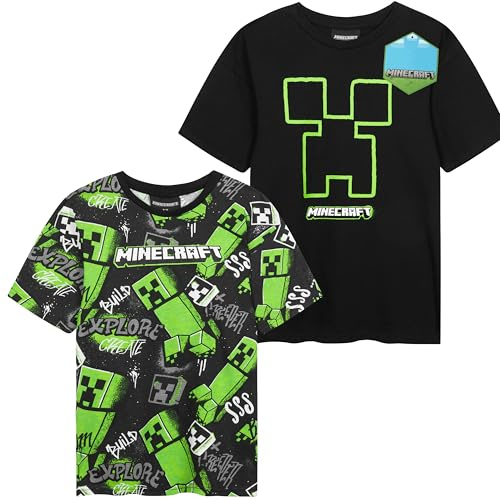 Pokemon | Minecraft | Fortnite Boys T-Shirts, Multipack Crew Neck Half-Sleeve Tee Tops, Soft Summer Boys Clothing, Gamer Gift