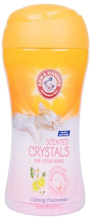 Arm & Hammer for Pets Scented Crystals for Litter Boxes, Calming Chamomile, Soothe the Mood with Every Use; Deodorizing Cat Litter Crystals with Baking Soda and Calming Fragrances, 15 Oz
