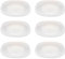 Tradineur - Pack de 6 platos hondos cuadrados, modelo Boreal, vidrio opal, extra resistentes, vajilla de cocina, aptos para lavavajillas (Blanco - 22 x 22 cm)