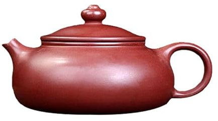 Teiera cinese Yixing in argilla viola, pentola piatta rotonda Zisha, teiera in ceramica vintage fatta a mano per papà, nonno, marito, amici, amanti del tè