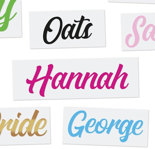Personalised Vinyl Name Stickers, Custom Word Vinyl Decal, Water Bottles, Wine Glasses, School, Lunch Box, Car, Home, Wedding Decor, & Gift