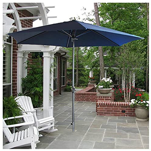 HUIBBGO Sombrilla de Playa de 300 cm de Tela de poliéster Impermeable y Gruesa para Exteriores con Mango de Acero, para jardín, terraza, Patio, Piscina, Color Rojo