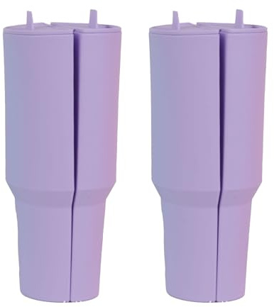 Heat Resistant Silicone Water Cups 2 in 1 Separators Insulated Tumbler Double Leaf Liner