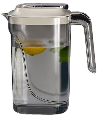 Fridge Door Jug, 2200ml Fridge Door Water Pitcher With Lid, Leakproof Juice Jug, Heat-Resistant Water Carafe For Hot And Cold Drinks, Drink Container For Milk, Cocktail, Tea, Coffee