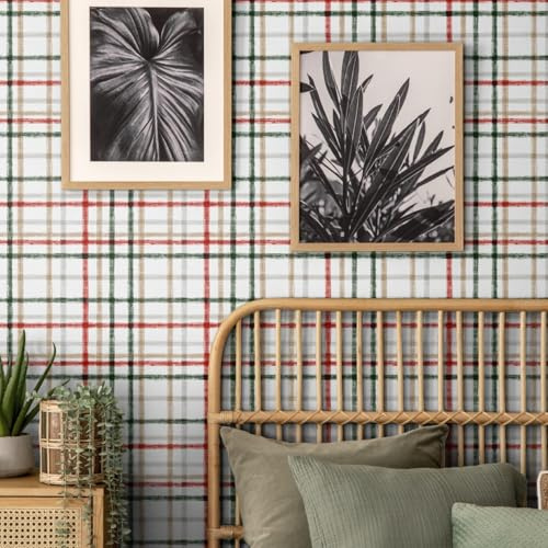 Wandschutzfolie Rot Gestreift Grün Klebefolie Möbel Selbstklebende Tapete Selbstklebende Folie Möbelfolie Klebefolie Wand Selbstklebend Tapete Vliestapete Wallpaper for Living Room 45x300cm/2 roll