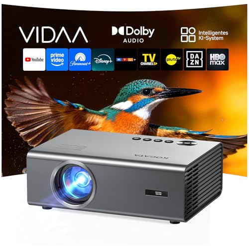 4K Smart Beamer mit VIDAA, kompatibel mit Netflix-App, Dolby Audio & HDR10+ | KOGATA Original AirPlay, Auto-Fokus, 6D Keystone, WiFi 6 & Bluetooth | Heimkino Projektor für Streaming ohne TV-Stick