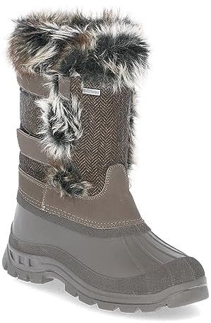 Trespass Brace, Peat, 41, Waterproof Winter Boots for Women, UK Size 8, Brown