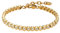 Heideman Armband Damen Amilla II - Aus hochwertigem Edelstahl gold farbend matt Tennisarmband mit Zirkonia Steinen weiss mit Verlängerung Armkette Frauen