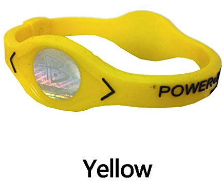 Fernando Guapo 1 x Silikon-Armband, Balance Power Energie, Sport, Ionen, Magnettherapie, Volt, Herren-Armband (gelb, XL)