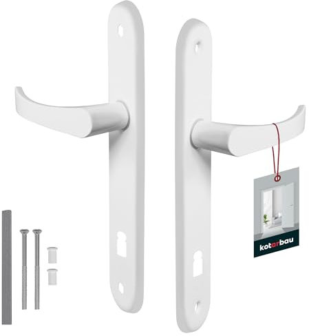 KOTARBAU Maniglia per porta 90 mm sinistra destra serratura colorata bianco