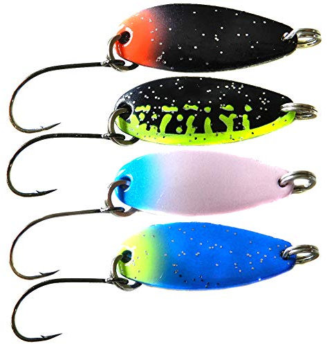 Paladin 4 Trout Spoons 2,5g - Forellenblinker Set zum Ultra Light Forellenangeln, Forellenköder zum Spinnfischen, Spinnköder für Forellen