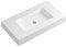 Lavabo con Faldón para Baño Solid Surface Suspendida | Lavabo Flotante | Fondo 46cm | Espesor 10cm | 80 cm. Blanco Mate (1 Seno)