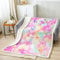 Rosa Tie Dye Kuscheldecke Batik Aquarell Psychedelisch Decke 100x130cm Bohemien Psychedelisch Wirbel Wohndecke Kinder Mädchen Frauen Bunte Schick Hippie Flanell Fleecedecke
