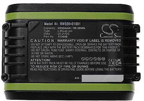 EXTENSILO Akku kompatibel mit AL-KO Easy Flex WR 2000 DAB Site Radio, WR 2000 Radio Werkzeug (5000 mAh, Li-Ion, 20 V)