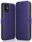 ELESNOW Cover per iPhone 12-6.1, Flip Wallet Case Custodia in Pelle PU Premium, Slot per Schede, con Magnetica a Scatto per Apple iPhone 12 (viola)