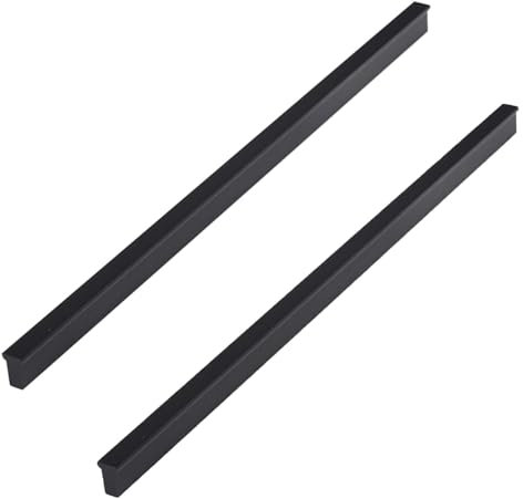 2 Stück Schrankgriff Schwarz Aluminiumlegierung Kleiderschrank Griffe Moderner Schubladengriff Küchentürgriffe Möbelgriffe für Schlafzimmermöbel Küchenschrank Wohnzimmer (Hole distance:384mm)