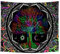 Roninkier Wandteppich Baum Schwarzlicht-Wald Psychedelic-WandtüCher - Fluoreszenz Uv Wandteppich Aesthetic Natur Trippy Wandbehang Landschaft für Schlafzimmer Heim Dekoration 230x180cm
