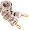 Taschengurt aus Metall, drehbarer Haken, Schultergurt, Gitarrengurt für Crossbody-Tasche/Gepäck, Rattan, weiß, L