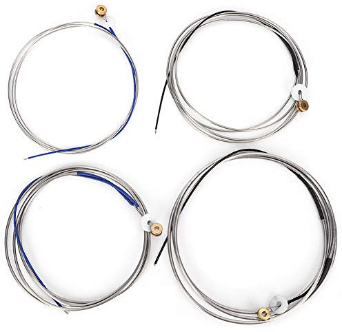 Cordes de Contrebasse en Acier Accessoire D'instrument de Musique Professionnel Cordes de Guitare Basse