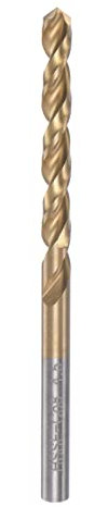 sourcing map Twist Drill Bit 4.5mm Titanium Coated (HSS-E) M42 High Speed Steel 8% Cobalt Straight Shank for Stainless Steel Aluminum Alloy Metal