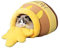 Honey Jar Pet Cat Bed Yellow Potted Cat Litter Warm Cute Plush Kitten House Mat Soft Cat Cushion Basket Dog Cat
