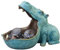 Weduspaty Big Mouth Hippo Key Bowl, Resin Hippo Figurine Key Storage Holder Desktop Candy Dish Organizer for Home Decoration Keys Phone Wallet Coin Jewelry Storage