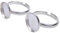 2 Stück Sterling Silber Ring Rohlinge Fassung 12mm für Cabochons Ringgröße verstellbar