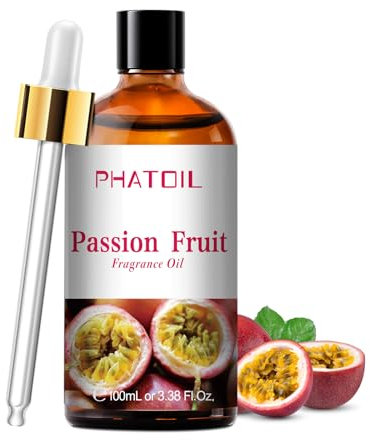 PHATOIL Fruit de la Passion Huile Essentielle 100ml, Huile de Fruit de la Passion pour Diffuseur, Huile Parfumée pour Aromathérapie Humidificateur, Bougies