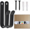 GGXZHT 2 Stück Snowboard Wandhalterung Horizontal, Skateboard Wandhalterung, Schwarz Snowboard Halterung für Skateboard Longboard, Storage Snowboard Display Wall Mount for Room, Garage