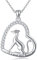 DAYINLOVE Windhund Halskette 925 Sterling Silber Italienische Windhunde Anhänger Tierschmuck Geschenke für Frauen Männer Damen Hundeliebhaber