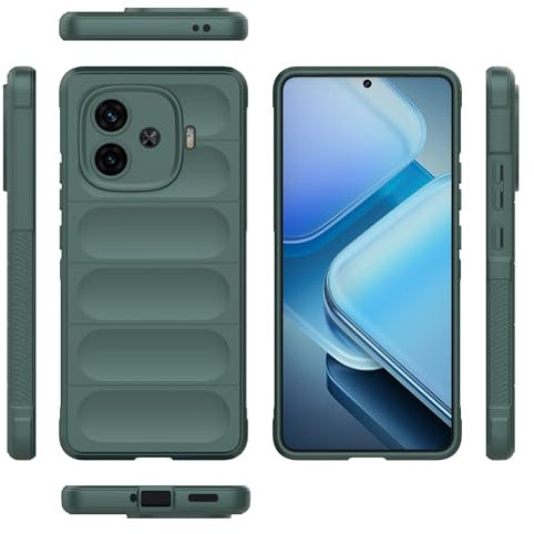 Smartphone-Klapphülle Kompatibel mit Vivo iQOO Z9 Turbo 5G (Inlandsversion). Handyhülle aus Silikon, schlanke Hülle, Rundumschutz, stoßfest, kratzfest, weiche Innenfaser-Beflockungshülle. Kompatibel m