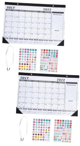 2st Wandkalender 2023 Kleiner Kalender 2022 Großer Kalender Wand- Und Tischkalender Englischer Tischkalender Bürozubehör Tischkalender 2022-2023 Taschenkalender Papier Black SEWACC