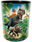 goldbuch 82 157 - Papelera con diseño de dinosaurios (25 cm de diámetro, 30 cm de altura, 12 litros de capacidad, para niños, diseño de dinosaurios, multicolor