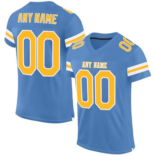 Personalisiert American Football Trikots Personalized Jerseys für Herren Damen Jugend Vorschule Schnelltrocknend Atmungsaktiv Sporthemden Team Name Number Logo